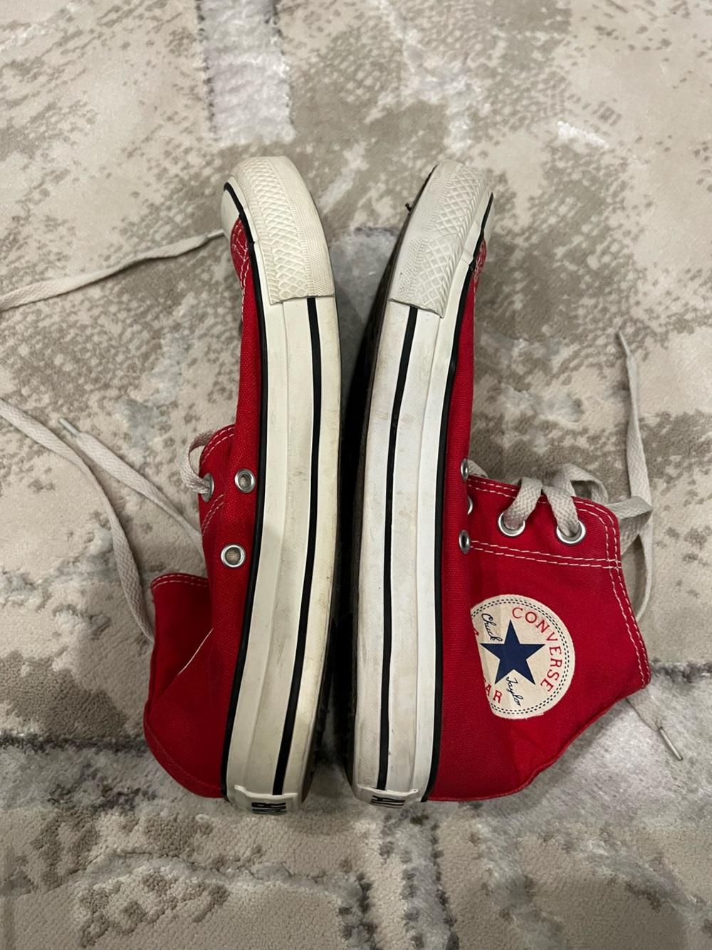 Converse Red High Top Canvas Sneakers - Picture 5 of 7
